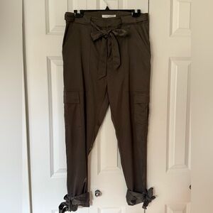 Joie Dark Olive Tie-Waist Pants